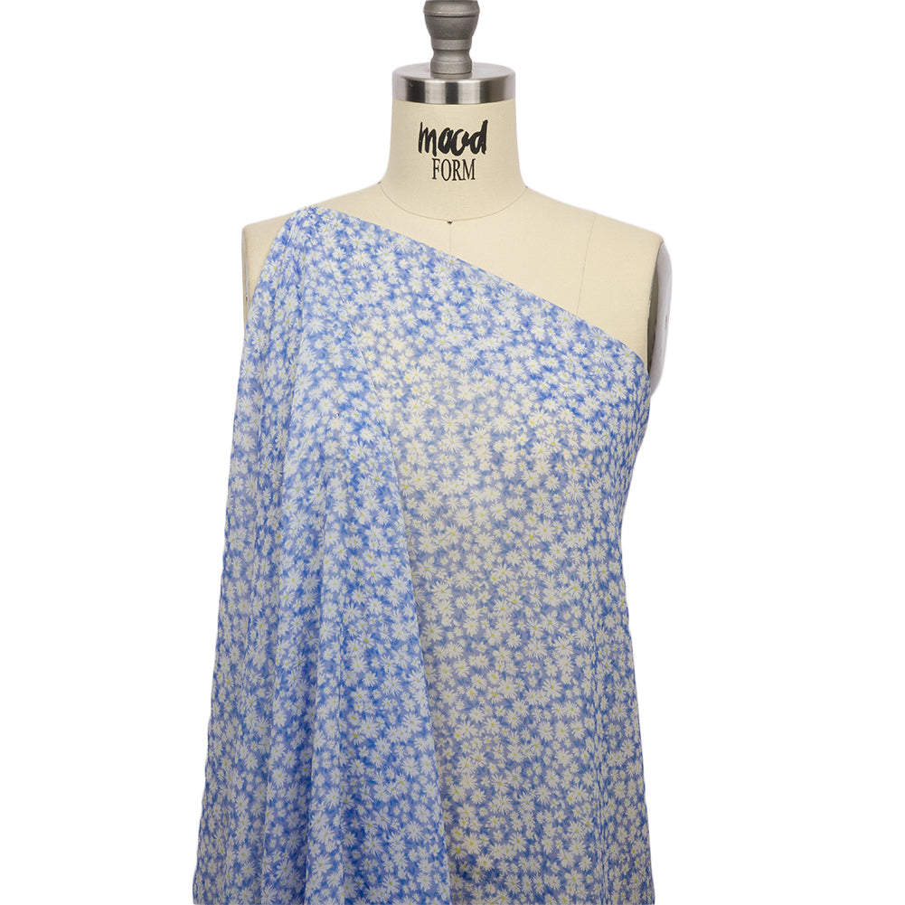 Viscose Georgette - Periwinkle and White Floral - Sunday in the Park Print - Mood Exclusive Secret Garden Collection Viscose Georgette - Periwinkle and White Floral - Sunday in the Park Print - Mood Exclusive Secret Garden Collection