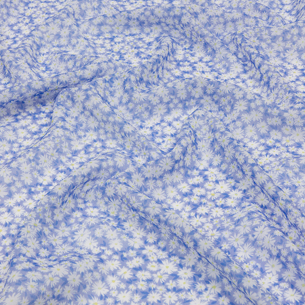 Viscose Georgette - Periwinkle and White Floral - Sunday in the Park Print - Mood Exclusive Secret Garden Collection Viscose Georgette - Periwinkle and White Floral - Sunday in the Park Print - Mood Exclusive Secret Garden Collection