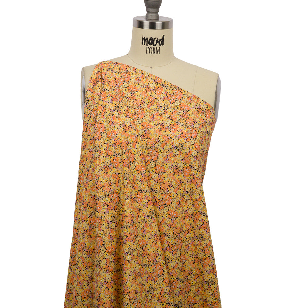 Cotton Poplin - Yellow and Orange Floral - Titania's Dream Print - Mood Exclusive Secret Garden Collection - Drape Cotton Poplin - Yellow and Orange Floral - Titania's Dream Print - Mood Exclusive Secret Garden Collection - Drape
