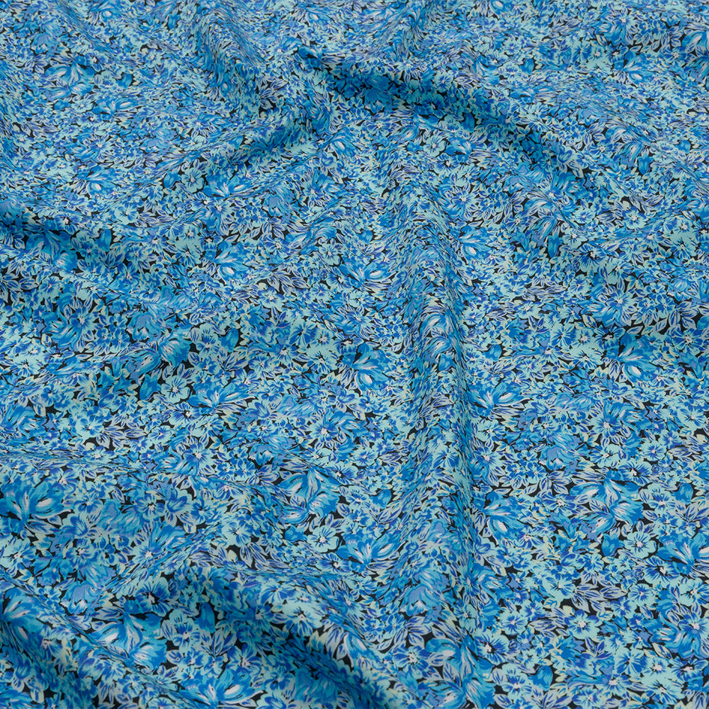 Cotton Poplin - Blue Floral - Titania's Dream Print - Mood Exclusive Secret Garden Collection Cotton Poplin - Blue Floral - Titania's Dream Print - Mood Exclusive Secret Garden Collection