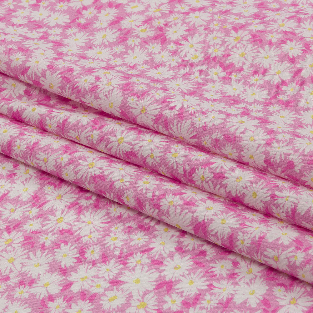 Cotton Poplin - Pink and White Floral - Sunday in the Park Print - Mood Exclusive Secret Garden Collection Cotton Poplin - Pink and White Floral - Sunday in the Park Print - Mood Exclusive Secret Garden Collection