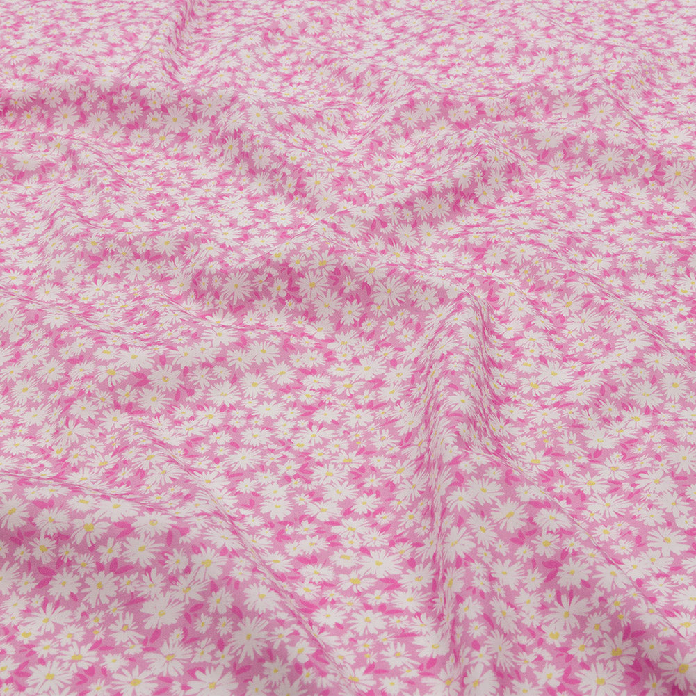 Cotton Poplin - Pink and White Floral - Sunday in the Park Print - Mood Exclusive Secret Garden Collection Cotton Poplin - Pink and White Floral - Sunday in the Park Print - Mood Exclusive Secret Garden Collection