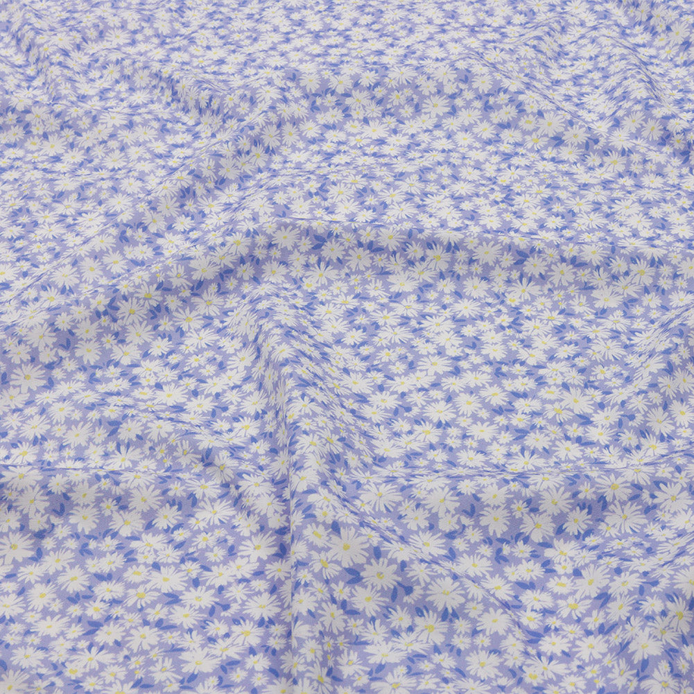 Cotton Poplin - Periwinkle and White Floral - Sunday in the Park Print - Mood Exclusive Secret Garden Collection Cotton Poplin - Periwinkle and White Floral - Sunday in the Park Print - Mood Exclusive Secret Garden Collection