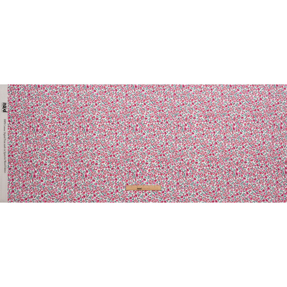 Cotton Poplin - Pink Floral - Botanical Stroll Print - Mood Exclusive Secret Garden Collection - Full Cotton Poplin - Pink Floral - Botanical Stroll Print - Mood Exclusive Secret Garden Collection - Full