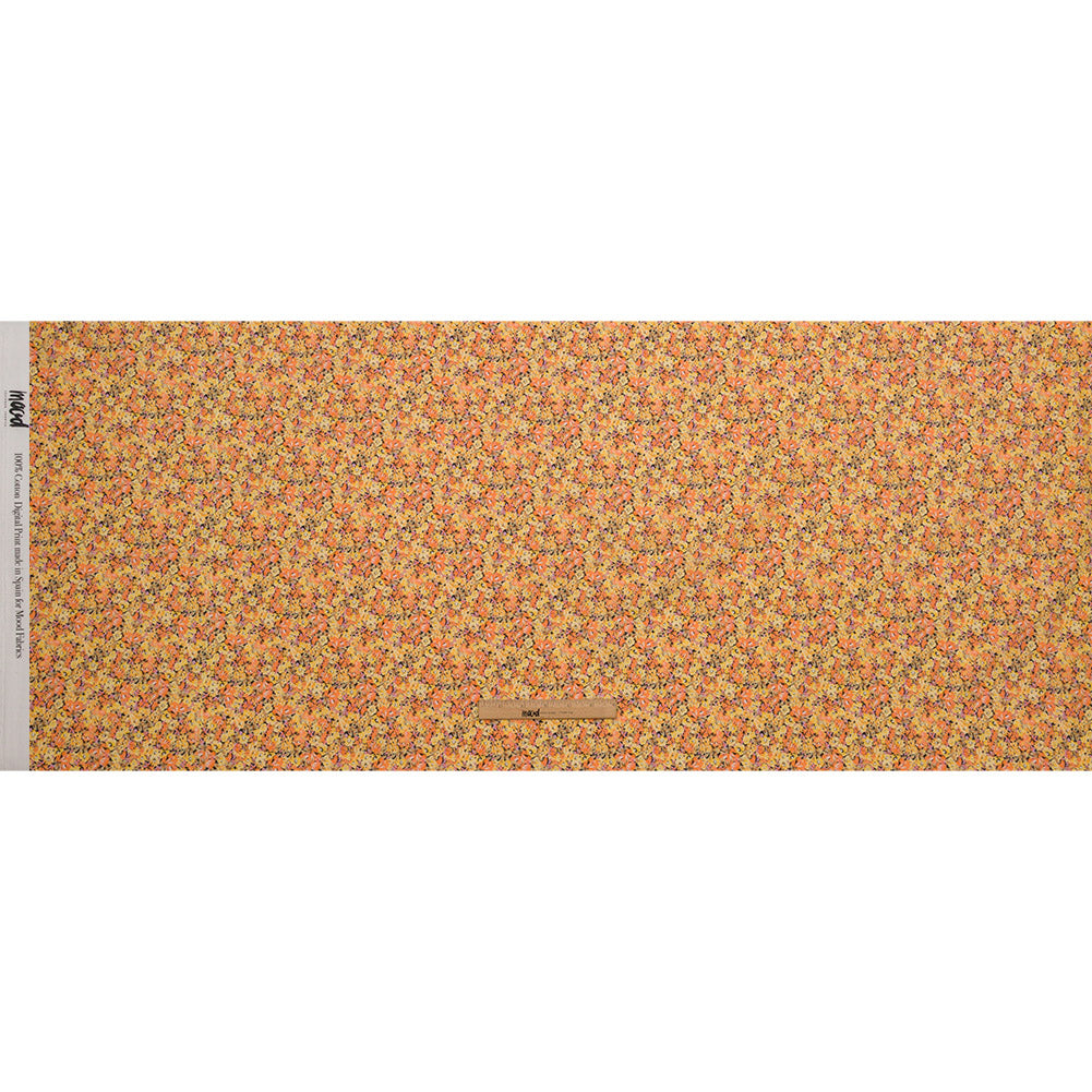Cotton Voile - Yellow and Orange Floral - Titania's Dream Print - Mood Exclusive Secret Garden Collection Cotton Voile - Yellow and Orange Floral - Titania's Dream Print - Mood Exclusive Secret Garden Collection