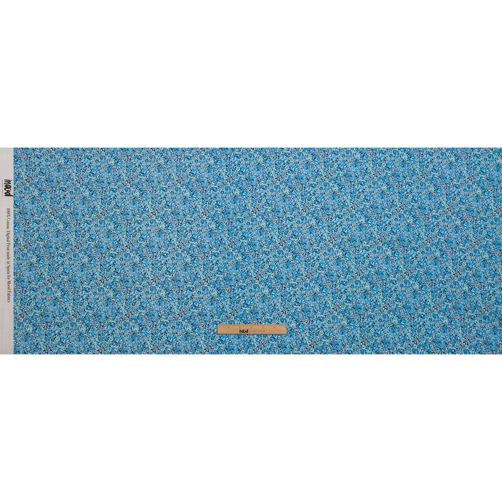 Cotton Voile - Blue Floral - Titania's Dream Print - Mood Exclusive Secret Garden Collection Cotton Voile - Blue Floral - Titania's Dream Print - Mood Exclusive Secret Garden Collection