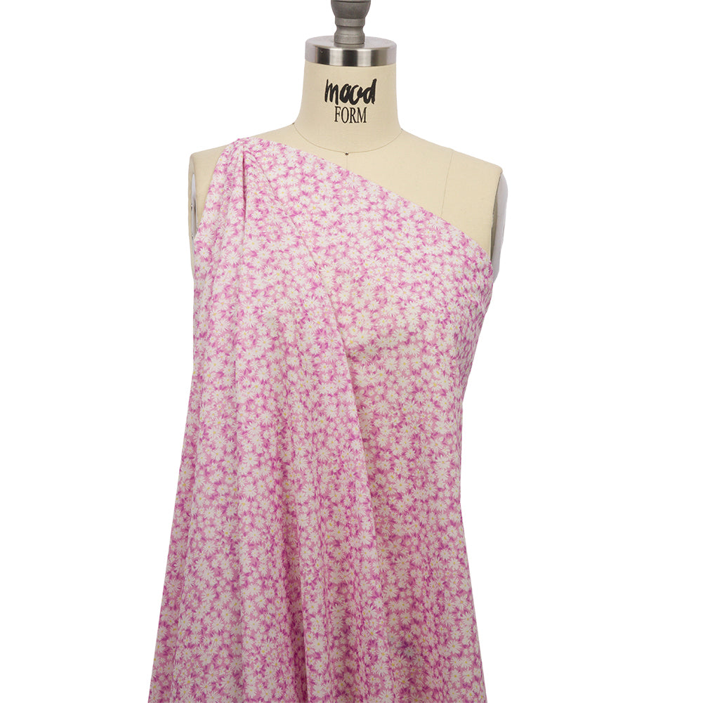 Cotton Voile - Pink and White Floral - Sunday in the Park Print - Mood Exclusive Secret Garden Collection Cotton Voile - Pink and White Floral - Sunday in the Park Print - Mood Exclusive Secret Garden Collection