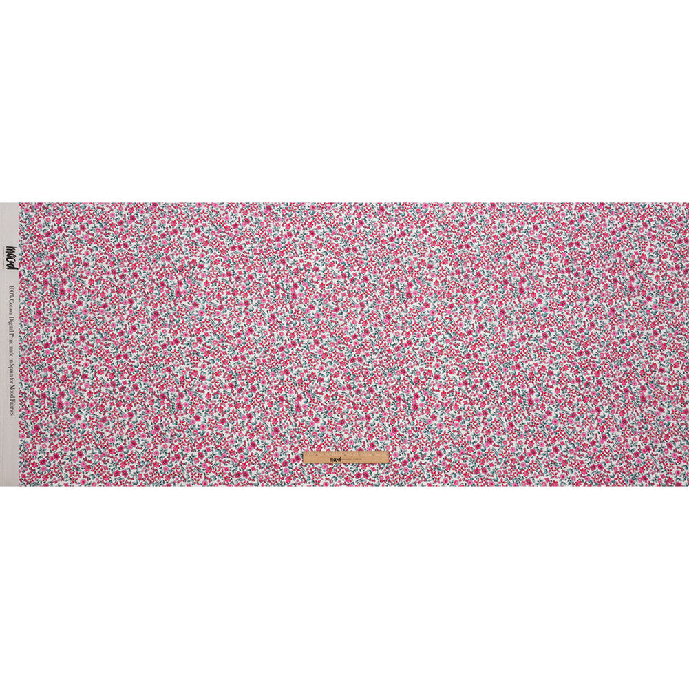 Cotton Voile - Pink Floral - Botanical Stroll Print - Mood Exclusive Secret Garden Collection - Full Cotton Voile - Pink Floral - Botanical Stroll Print - Mood Exclusive Secret Garden Collection - Full
