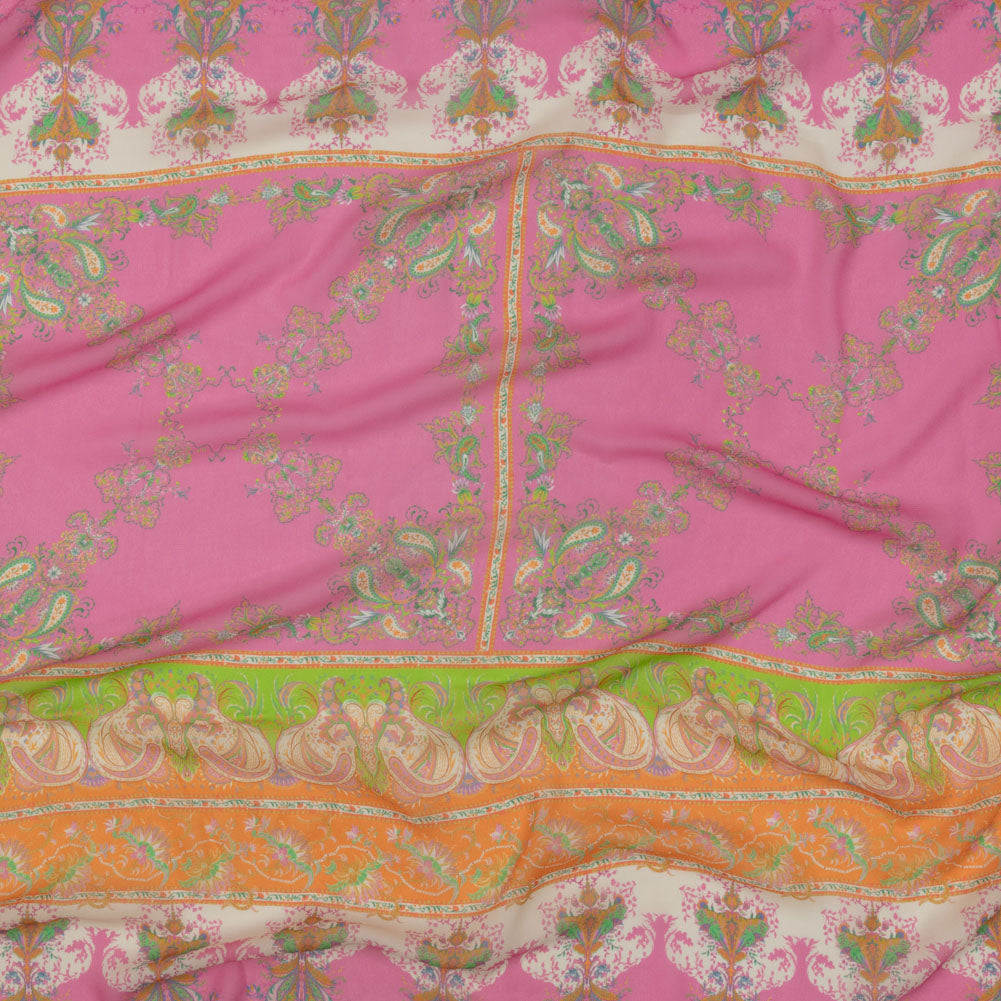 Viscose Georgette Panel - Paisley Stripes and Squares - Cypress Daydreams Print - Mood Exclusive Gisele Collection Viscose Georgette Panel - Paisley Stripes and Squares - Cypress Daydreams Print - Mood Exclusive Gisele Collection