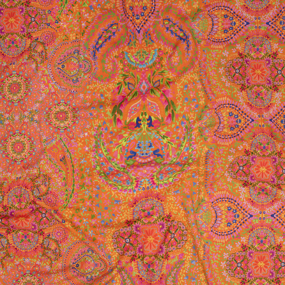 Cotton Voile - Orange Paisley - Amsterdam Market Print - Mood Exclusive Gisele Collection Cotton Voile - Orange Paisley - Amsterdam Market Print - Mood Exclusive Gisele Collection