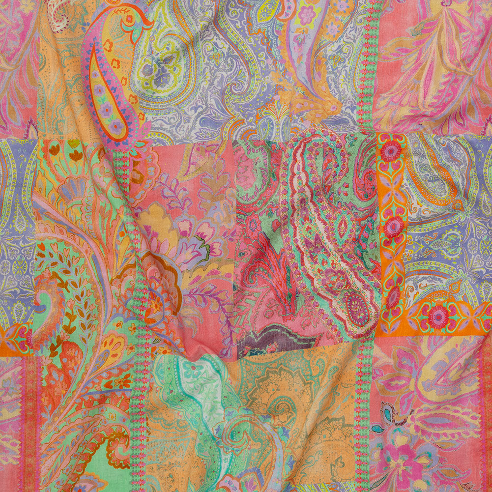 Cotton Voile - Pink Patchwork Paisley - Pastel Patina Print - Mood Exclusive Gisele Collection Cotton Voile - Pink Patchwork Paisley - Pastel Patina Print - Mood Exclusive Gisele Collection