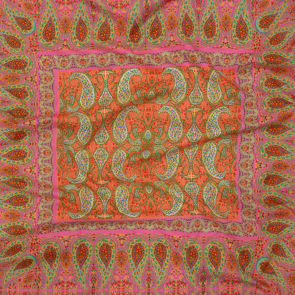 Cotton Voile Panel - Pink Paisley Squares - Laputa's Groundkeeper Print - Mood Exclusive Gisele Collection Cotton Voile Panel - Pink Paisley Squares - Laputa's Groundkeeper Print - Mood Exclusive Gisele Collection