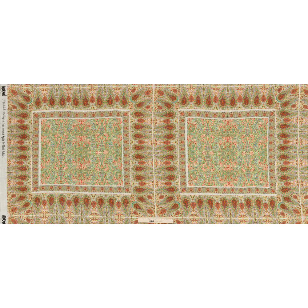 Viscose and Linen Woven Panel - Cream Paisley Squares - Laputa's Groundkeeper Print - Mood Exclusive Gisele Collection Viscose and Linen Woven Panel - Cream Paisley Squares - Laputa's Groundkeeper Print - Mood Exclusive Gisele Collection