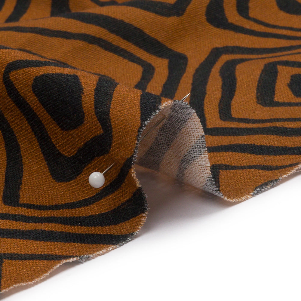 Linen and Rayon Woven - Brown Painted Diamonds - Sahara Summers Print - Mood Exclusive Palm Beach Collection - Detail Linen and Rayon Woven - Brown Painted Diamonds - Sahara Summers Print - Mood Exclusive Palm Beach Collection - Detail
