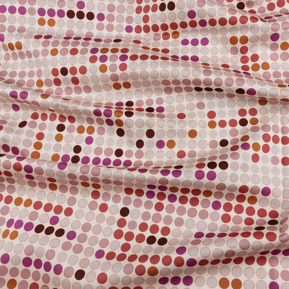 Stretch Cotton Sateen - Pink and Red Dots - Switchboard Soiree Print - Mood Exclusive Yesterday Collection Stretch Cotton Sateen - Pink and Red Dots - Switchboard Soiree Print - Mood Exclusive Yesterday Collection