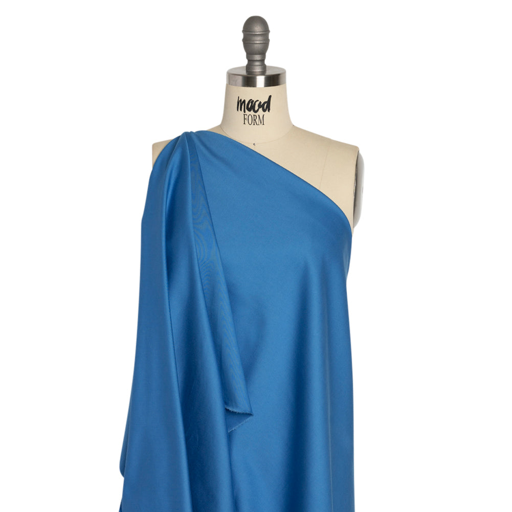 Stretch Cotton Sateen - Blue - Mood Exclusive Carlos Collection Stretch Cotton Sateen - Blue - Mood Exclusive Carlos Collection