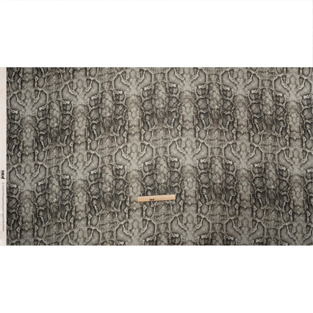 Viscose Georgette - Gray Python Skin - Tanzania Temptations Print - Mood Exclusive Kilimanjaro Collection Viscose Georgette - Gray Python Skin - Tanzania Temptations Print - Mood Exclusive Kilimanjaro Collection