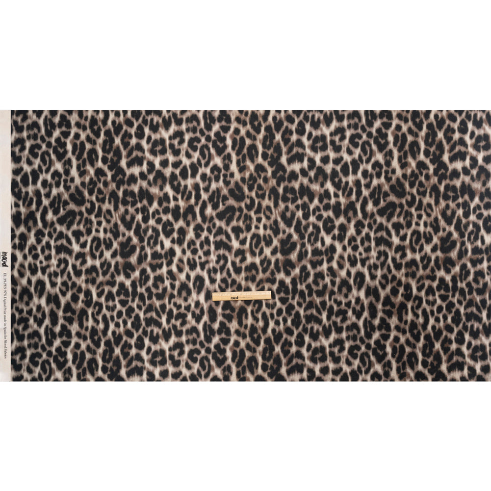 Linen and Rayon Woven - Black and Beige Leopard - Shade of the Acacia Print - Mood Exclusive Kilimanjaro Collection Linen and Rayon Woven - Black and Beige Leopard - Shade of the Acacia Print - Mood Exclusive Kilimanjaro Collection