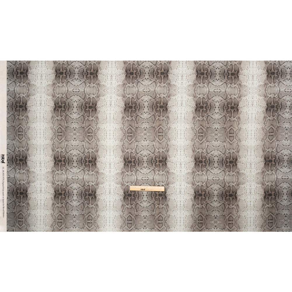 Linen and Rayon Woven - Gray Snakeskin - Midnight Lurking Print - Mood Exclusive Kilimanjaro Collection - Full Linen and Rayon Woven - Gray Snakeskin - Midnight Lurking Print - Mood Exclusive Kilimanjaro Collection - Full
