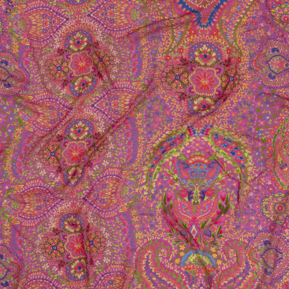 Viscose Georgette - Pink Paisley - Amsterdam Market Print - Mood Exclusive Gisele Collection Viscose Georgette - Pink Paisley - Amsterdam Market Print - Mood Exclusive Gisele Collection