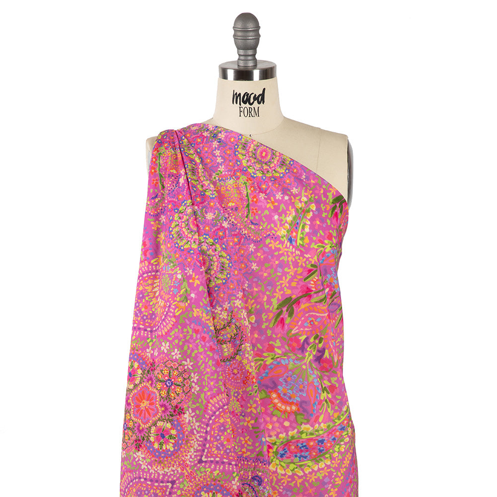 Cotton Voile - Pink Paisley - Amsterdam Market Print - Mood Exclusive Gisele Collection - Drape Cotton Voile - Pink Paisley - Amsterdam Market Print - Mood Exclusive Gisele Collection - Drape