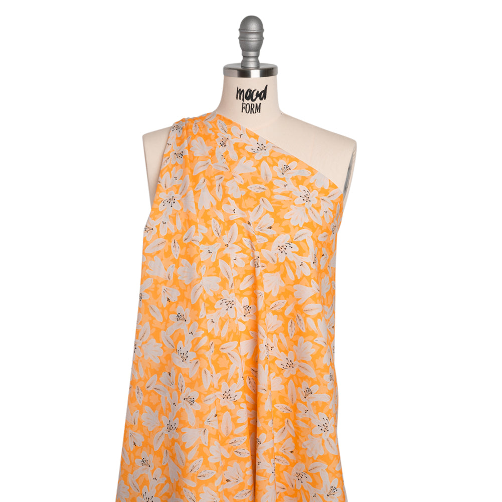 Cotton Voile - Yellow Floral - Daybreak Bloom Print - Mood Exclusive Chariot Collection - Drape Cotton Voile - Yellow Floral - Daybreak Bloom Print - Mood Exclusive Chariot Collection - Drape