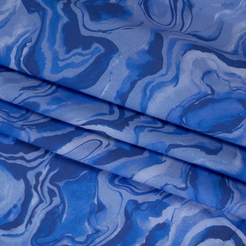 Cotton Voile - Blue Abstract - Skyscape Print - Mood Exclusive Chariot Collection - Folded Cotton Voile - Blue Abstract - Skyscape Print - Mood Exclusive Chariot Collection - Folded