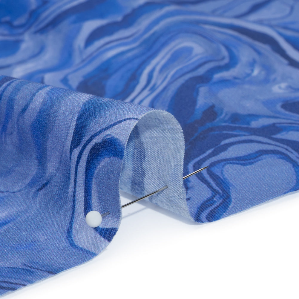 Cotton Voile - Blue Abstract - Skyscape Print - Mood Exclusive Chariot Collection - Detail Cotton Voile - Blue Abstract - Skyscape Print - Mood Exclusive Chariot Collection - Detail