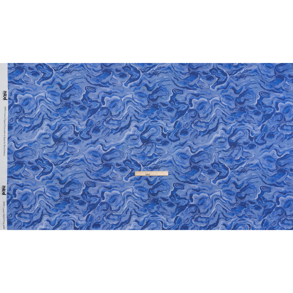 Cotton Voile - Blue Abstract - Skyscape Print - Mood Exclusive Chariot Collection - Full Cotton Voile - Blue Abstract - Skyscape Print - Mood Exclusive Chariot Collection - Full