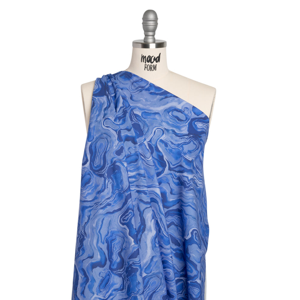 Cotton Voile - Blue Abstract - Skyscape Print - Mood Exclusive Chariot Collection - Drape Cotton Voile - Blue Abstract - Skyscape Print - Mood Exclusive Chariot Collection - Drape