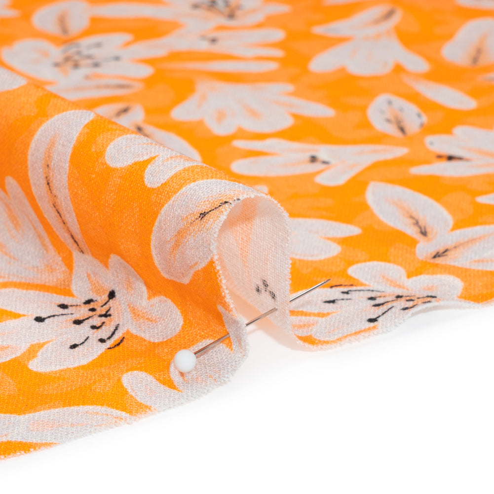 Linen-Rayon Woven - Yellow Floral - Daybreak Bloom Print - Mood Exclusive Chariot Collection Linen-Rayon Woven - Yellow Floral - Daybreak Bloom Print - Mood Exclusive Chariot Collection