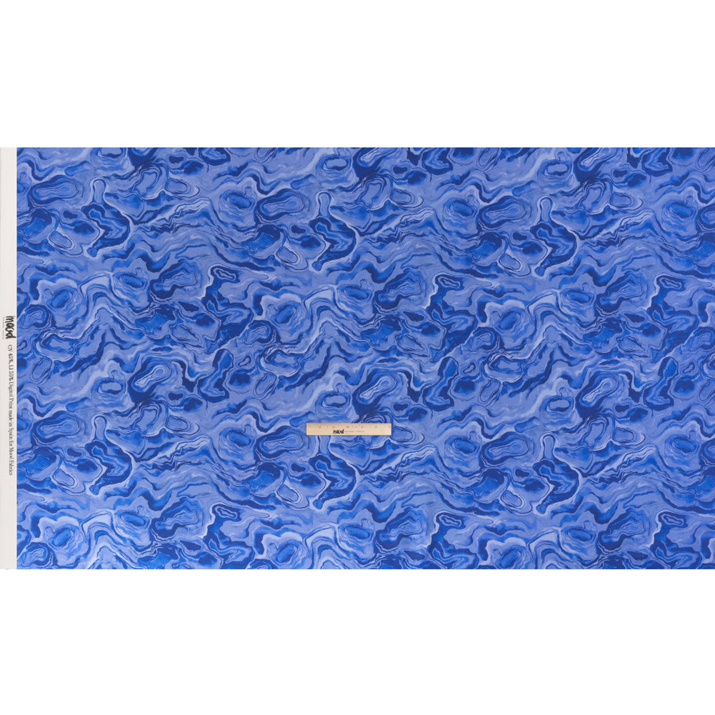 Linen-Rayon Woven - Blue Abstract - Skyscape Print - Mood Exclusive Chariot Collection Linen-Rayon Woven - Blue Abstract - Skyscape Print - Mood Exclusive Chariot Collection