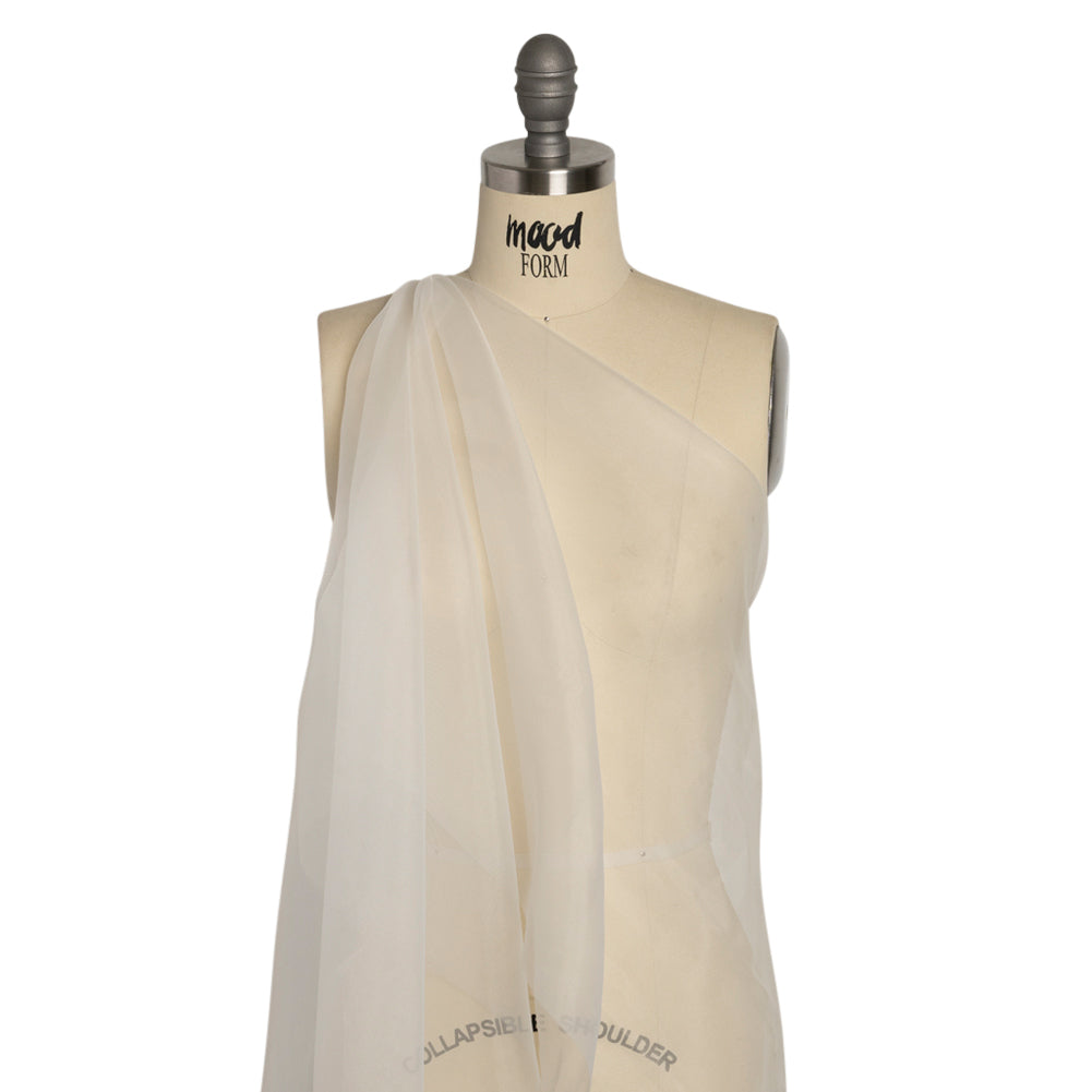 Polyester Organza - Antique White - Luscinia Collection by Mood - Drape Polyester Organza - Antique White - Luscinia Collection by Mood - Drape