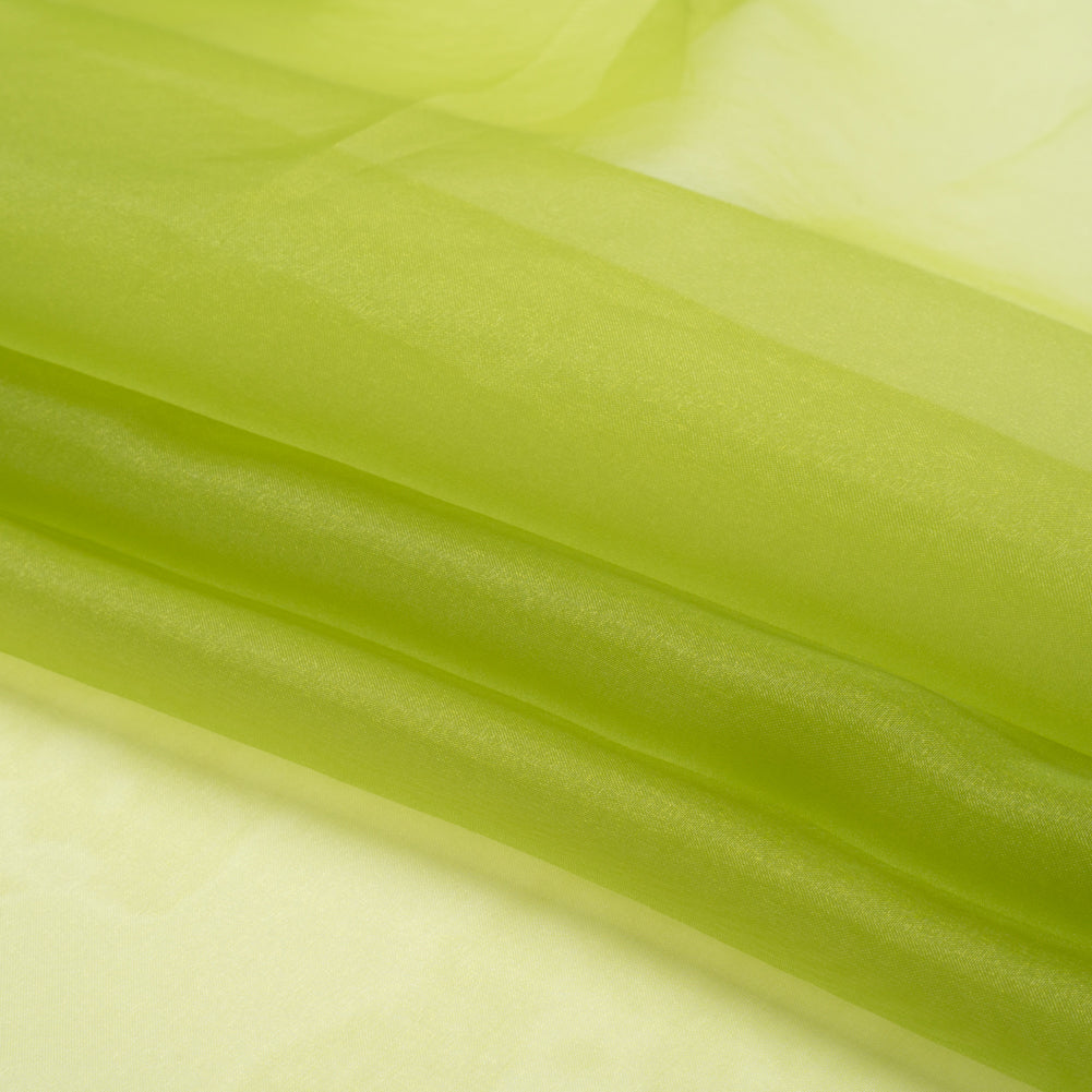Polyester Organza - Peridot Green - Luscinia Collection by Mood - Folded Polyester Organza - Peridot Green - Luscinia Collection by Mood - Folded