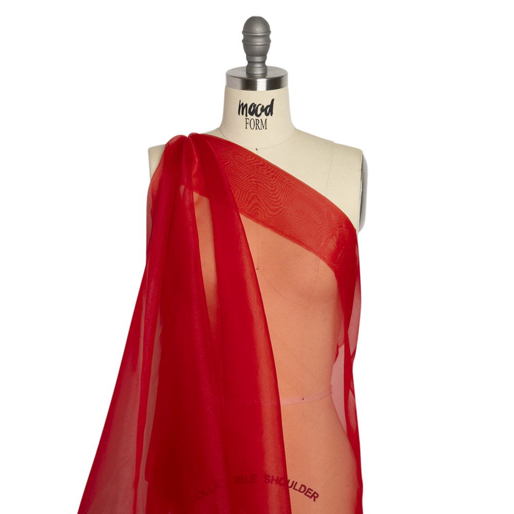 Polyester Organza - Red - Luscinia Collection by Mood - Drape Polyester Organza - Red - Luscinia Collection by Mood - Drape