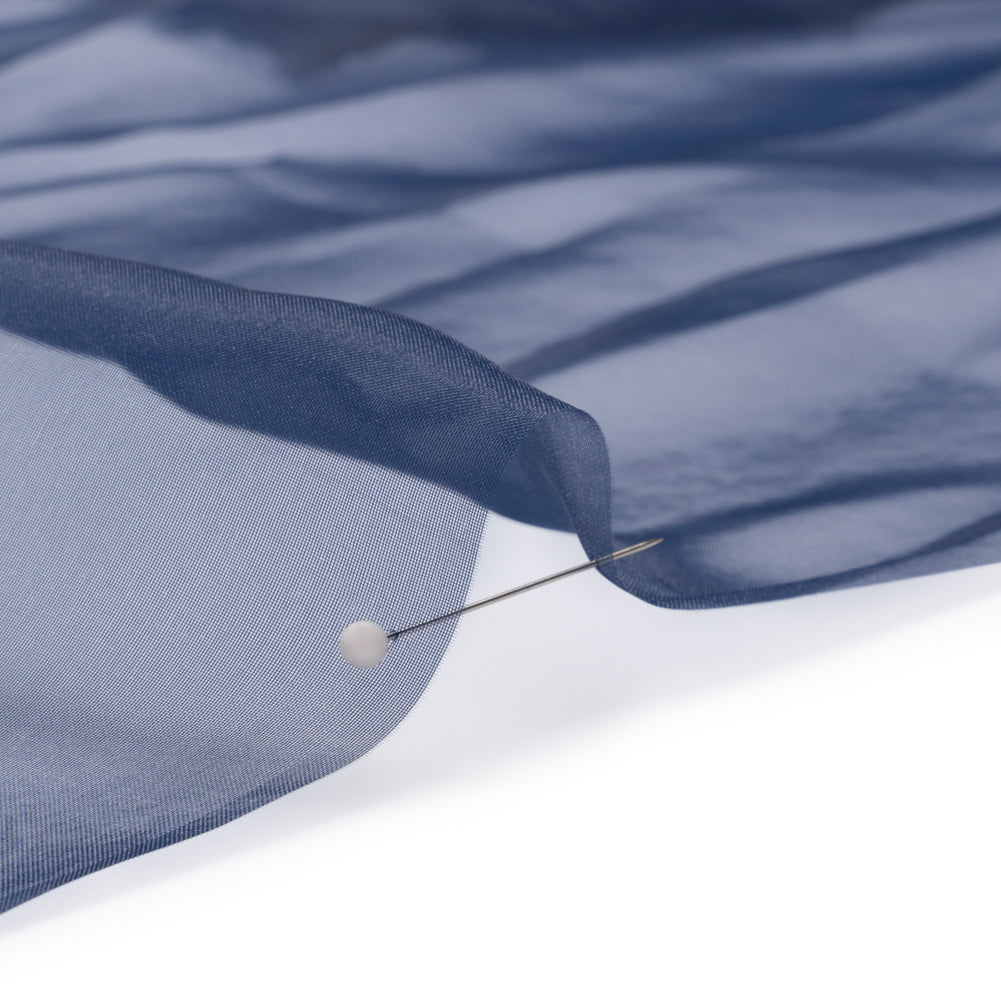Polyester Organza - Navy - Luscinia Collection by Mood - Detail Polyester Organza - Navy - Luscinia Collection by Mood - Detail