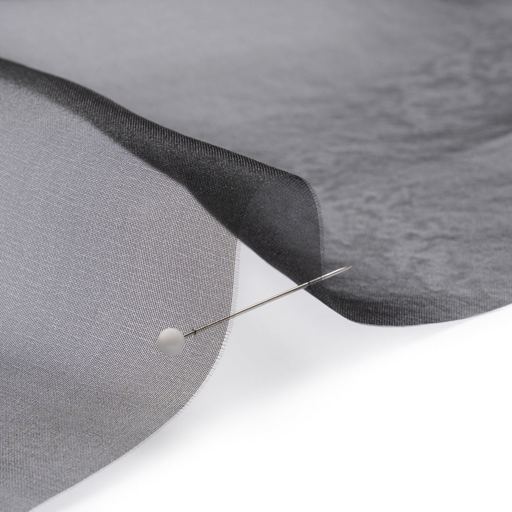 Polyester Organza - Black - Luscinia Collection by Mood - Detail Polyester Organza - Black - Luscinia Collection by Mood - Detail