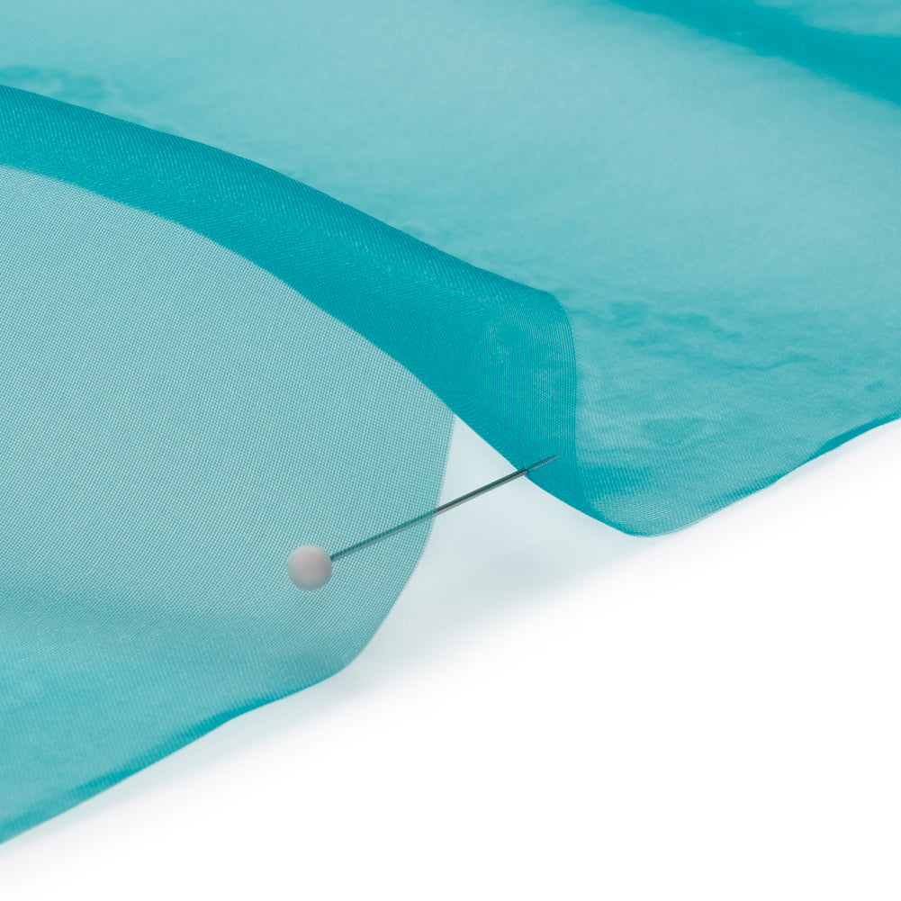Polyester Organza - Deep Teal - Luscinia Collection by Mood - Detail Polyester Organza - Deep Teal - Luscinia Collection by Mood - Detail