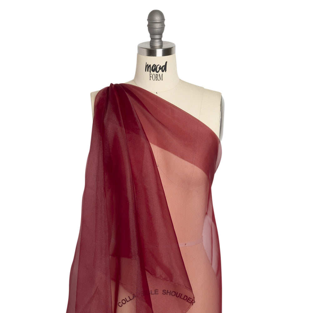 Polyester Organza - Burgundy - Luscinia Collection by Mood Polyester Organza - Burgundy - Luscinia Collection by Mood