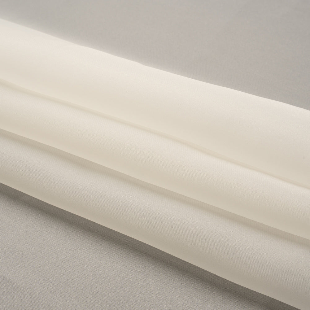 Satin-Faced Polyester Organza - Antique White - Ardea Collection by Mood Satin-Faced Polyester Organza - Antique White - Ardea Collection by Mood