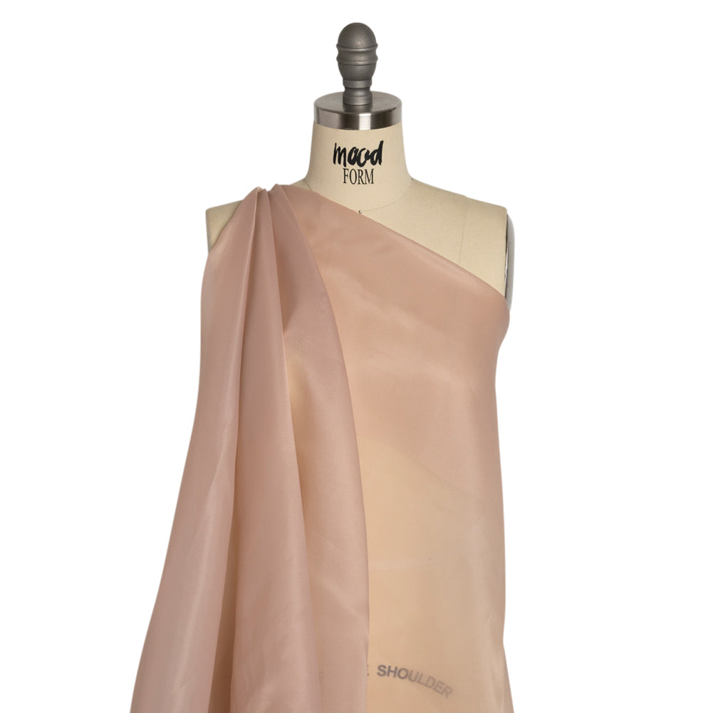 Satin-Faced Polyester Organza - Blush - Ardea Collection by Mood - Drape Satin-Faced Polyester Organza - Blush - Ardea Collection by Mood - Drape