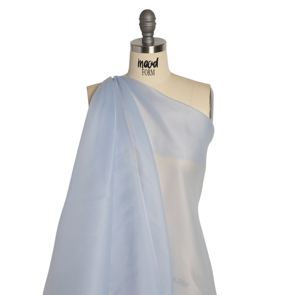Satin-Faced Polyester Organza - Baby Blue - Ardea Collection by Mood - Drape Satin-Faced Polyester Organza - Baby Blue - Ardea Collection by Mood - Drape