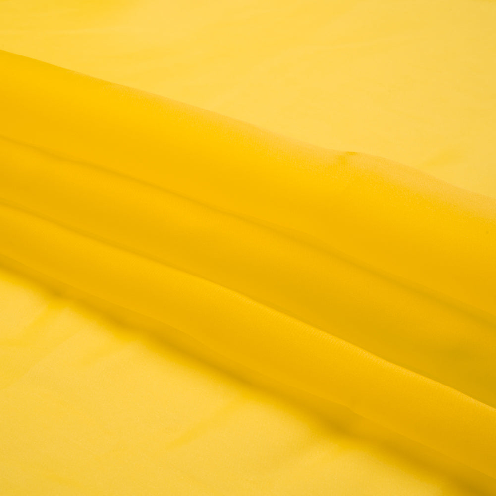 Satin-Faced Polyester Organza - Buttercup Yellow - Ardea Collection by Mood - Folded Satin-Faced Polyester Organza - Buttercup Yellow - Ardea Collection by Mood - Folded