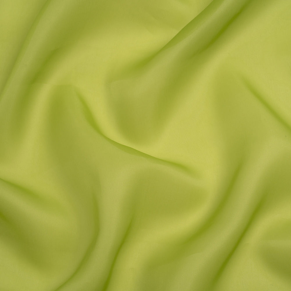 Satin-Faced Polyester Organza - Peridot Green - Ardea Collection by Mood Satin-Faced Polyester Organza - Peridot Green - Ardea Collection by Mood