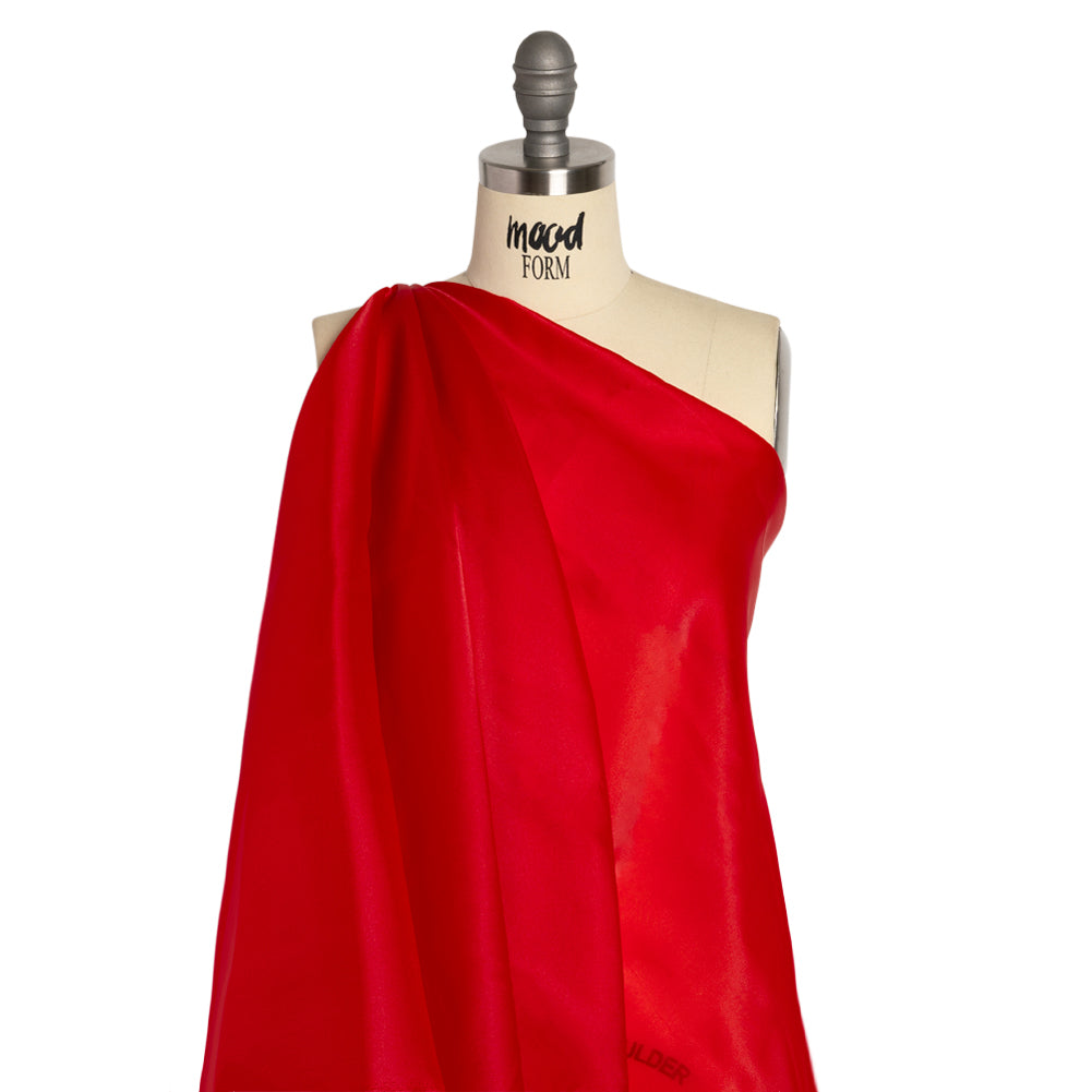 Satin-Faced Polyester Organza - Red - Ardea Collection by Mood Satin-Faced Polyester Organza - Red - Ardea Collection by Mood