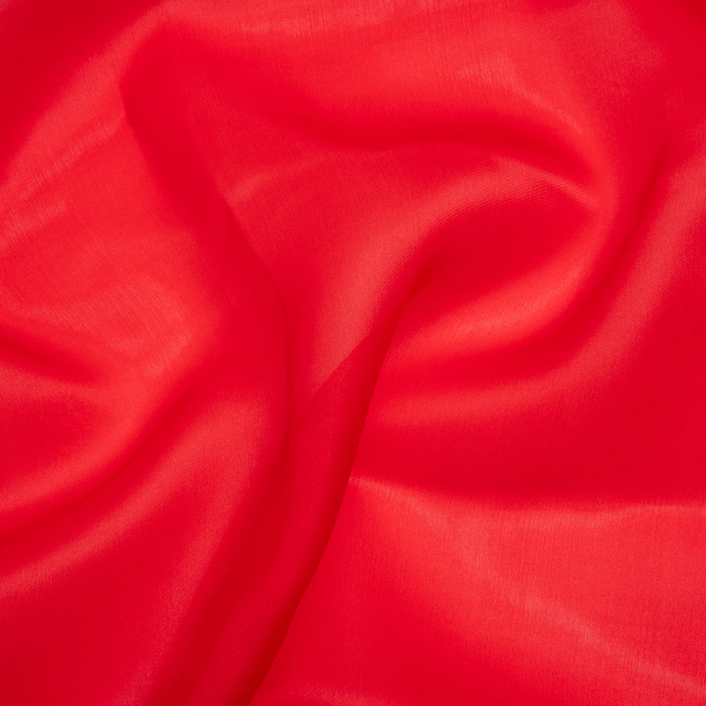 Satin-Faced Polyester Organza - Red - Ardea Collection by Mood Satin-Faced Polyester Organza - Red - Ardea Collection by Mood