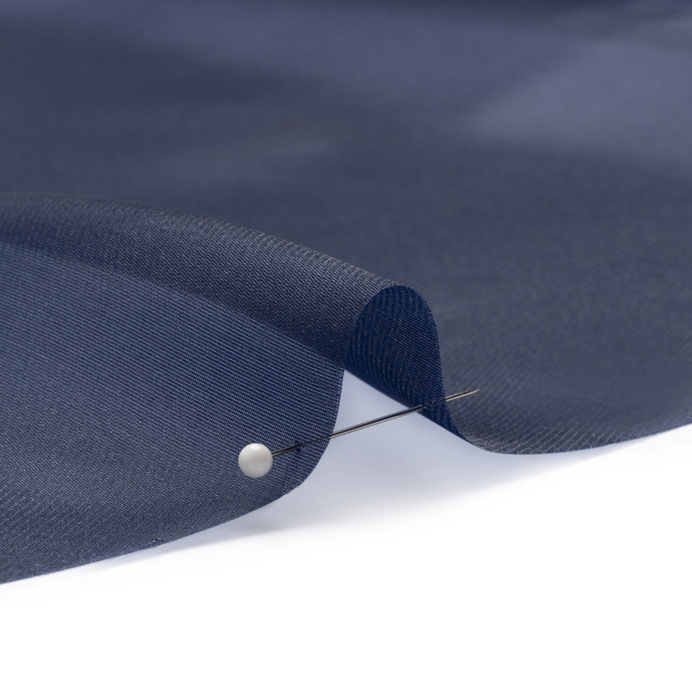 Satin-Faced Polyester Organza - Navy - Ardea Collection by Mood - Detail Satin-Faced Polyester Organza - Navy - Ardea Collection by Mood - Detail