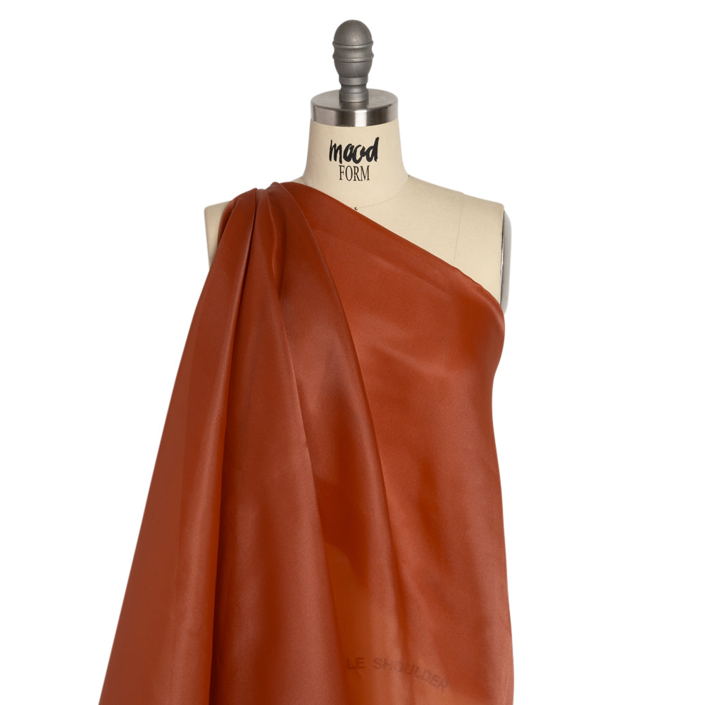 Satin-Faced Polyester Organza - Sienna - Ardea Collection by Mood - Drape Satin-Faced Polyester Organza - Sienna - Ardea Collection by Mood - Drape