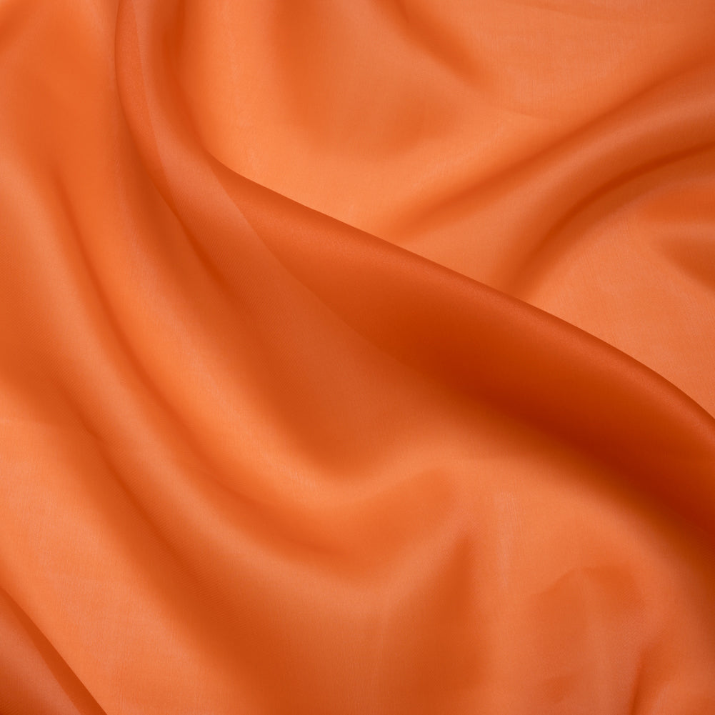 Satin-Faced Polyester Organza - Burnt Orange - Ardea Collection by Mood Satin-Faced Polyester Organza - Burnt Orange - Ardea Collection by Mood