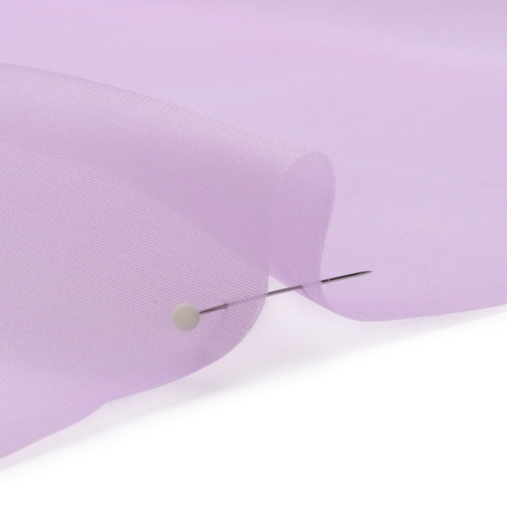 Satin-Faced Polyester Organza - Lavender - Ardea Collection by Mood Detail Satin-Faced Polyester Organza - Lavender - Ardea Collection by Mood Detail